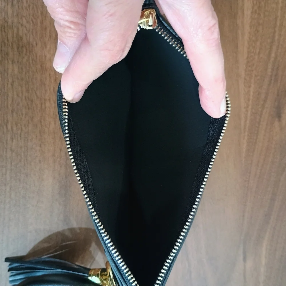 Elegant Black Wristlet Clutch